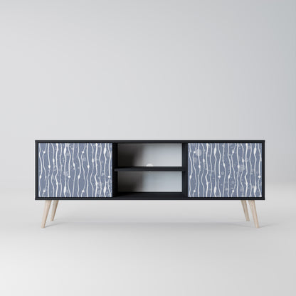 GRAPHITE RAIN 2-dörrars TV-bänk i svart finish