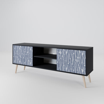 GRAPHITE RAIN 2-dörrars TV-bänk i svart finish