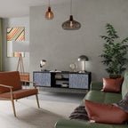 GRAPHITE RAIN 2-Door TV Stand in Black Finish