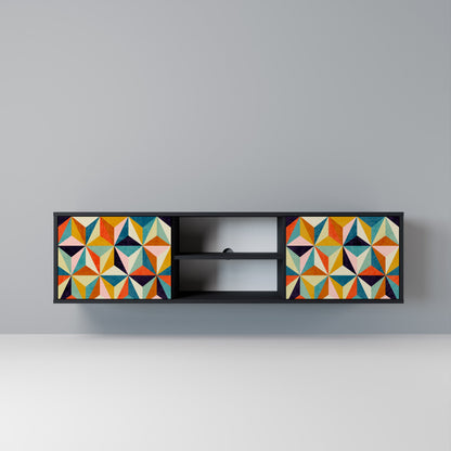 TESSELATE TREASURES 2-dörrars TV-bänk i svart finish