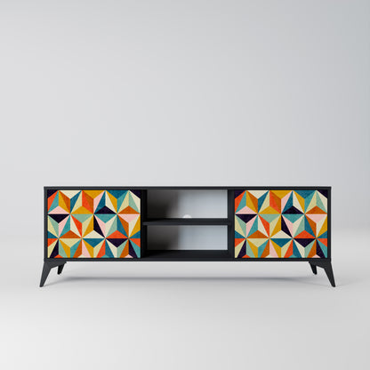 TESSELATE TREASURES 2-dörrars TV-bänk i svart finish
