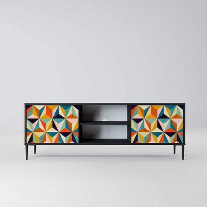 TESSELATE TREASURES 2-dörrars TV-bänk i svart finish