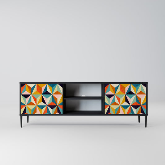 TESSELATE TREASURES 2-dörrars TV-bänk i svart finish