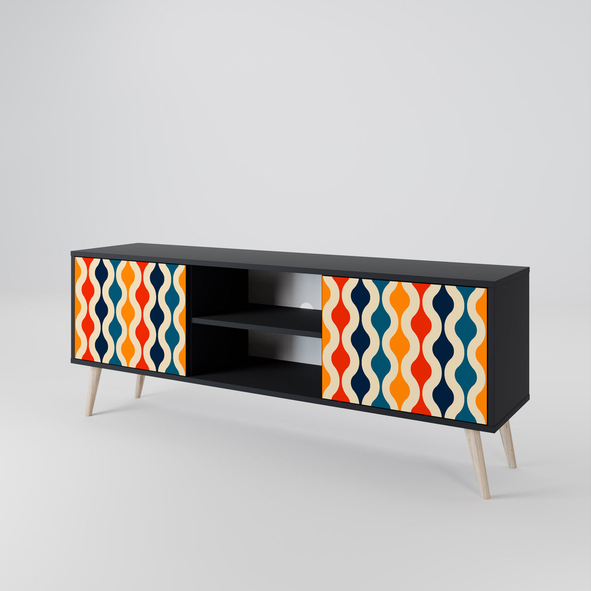 COLORFUL NOSTALGIA TV-bänk med två dörrar