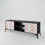 HAZY NOSTALGIA 2-Door TV Stand in Black Finish