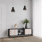 HAZY NOSTALGIA 2-Door TV Stand in Black Finish