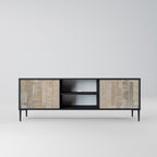 SCREEN ERROR 2-Door TV Stand in Black Finish