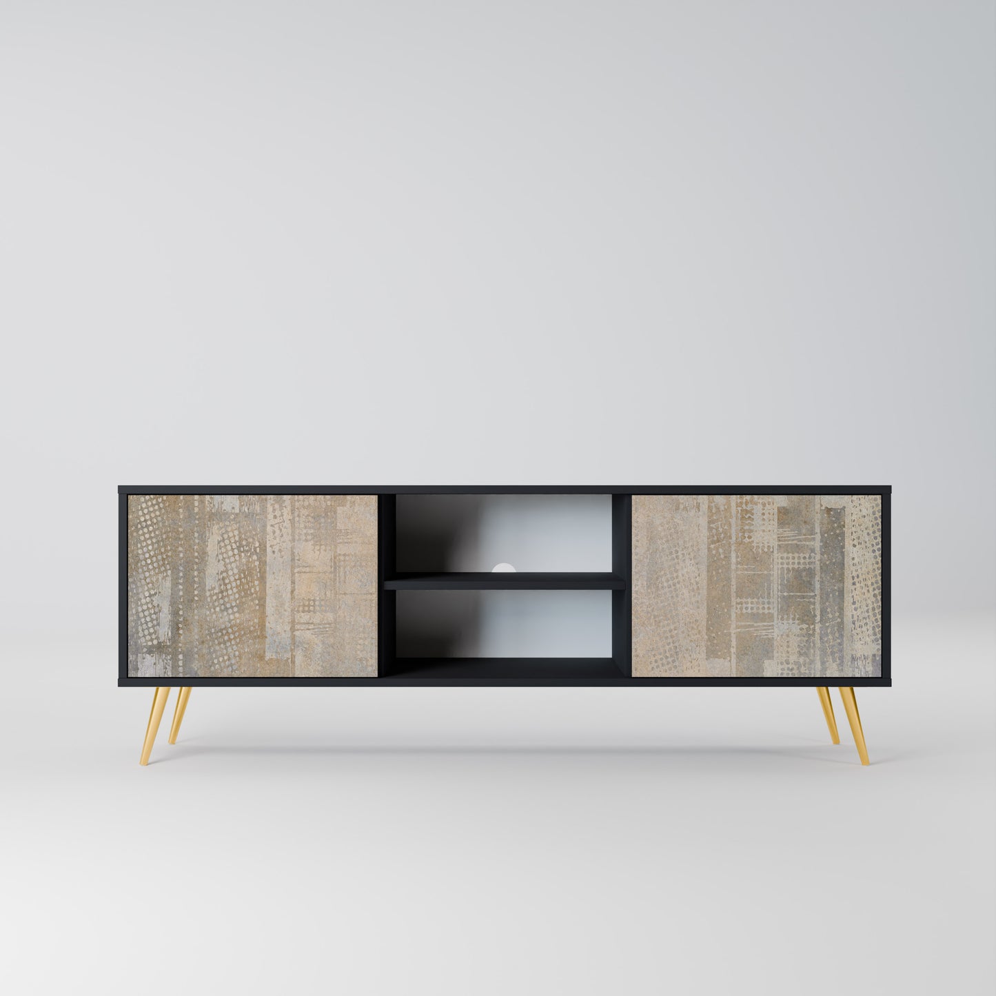 SCREEN ERROR 2-Door TV Stand in Black Finish