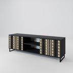 AZTEC 2-Door TV Stand in Black Finish