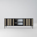 AZTEC 2-Door TV Stand in Black Finish