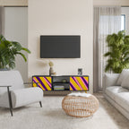 DREAMS COME TRUE 2-Door TV Stand in Black Finish