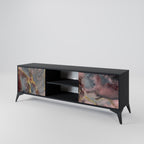 GOLDEN TIDES 2-Door TV Stand in Black Finish