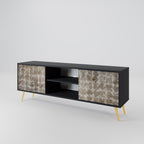 SLIGHTLY BLURRED 2-Door TV Stand in Black Finish