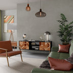 PRISM MOSAIC 2-Door TV Stand in Black Finish