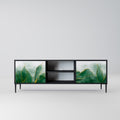 EXPENSIVE NATURE 2-Door TV Stand in Black Finish