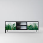 EXPENSIVE NATURE 2-Door TV Stand in Black Finish