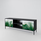 EXPENSIVE NATURE 2-Door TV Stand in Black Finish