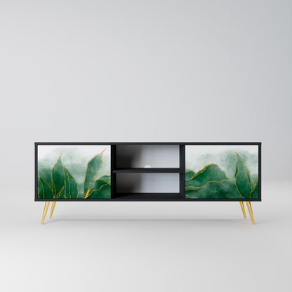 DYR NATURE 2-dörrars TV-bänk i svart finish
