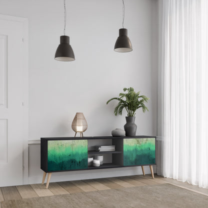 NORTHERN LIGHTS 2-dörrars TV-bänk i svart finish