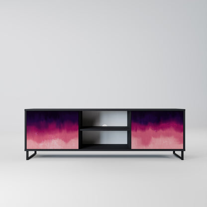 AURORA BOREALIS 2-dörrars TV-bänk i svart finish