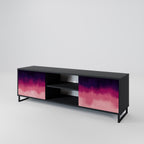 AURORA BOREALIS 2-Door TV Stand in Black Finish