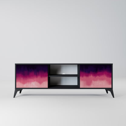 AURORA BOREALIS 2-dörrars TV-bänk i svart finish