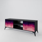 AURORA BOREALIS 2-Door TV Stand in Black Finish