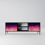 AURORA BOREALIS 2-Door TV Stand in Black Finish