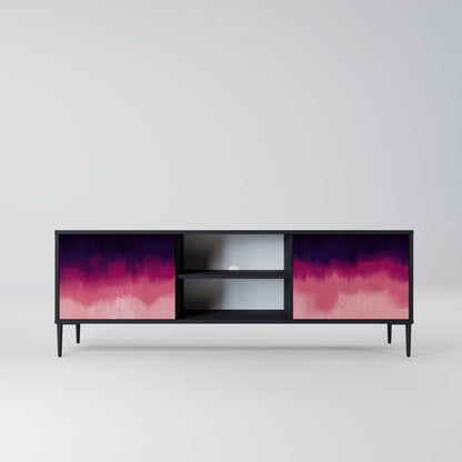 AURORA BOREALIS 2-dörrars TV-bänk i svart finish