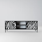 SPLENDID ZEBRA 2-Door TV Stand in Black Finish
