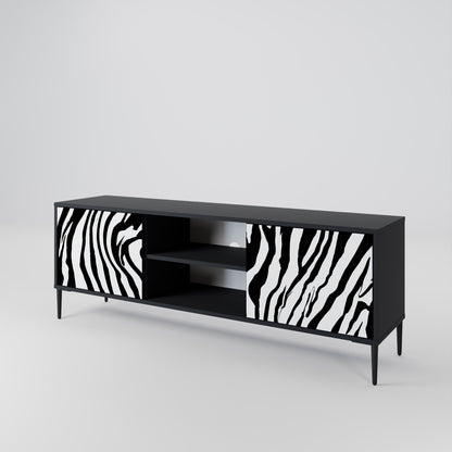 SPLENDID ZEBRA 2-dörrars TV-bänk i svart finish