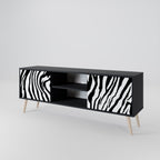 SPLENDID ZEBRA 2-Door TV Stand in Black Finish