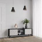 PASSING SECONDS 2-Door TV Stand in Black Finish