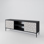 PASSING SECONDS 2-Door TV Stand in Black Finish