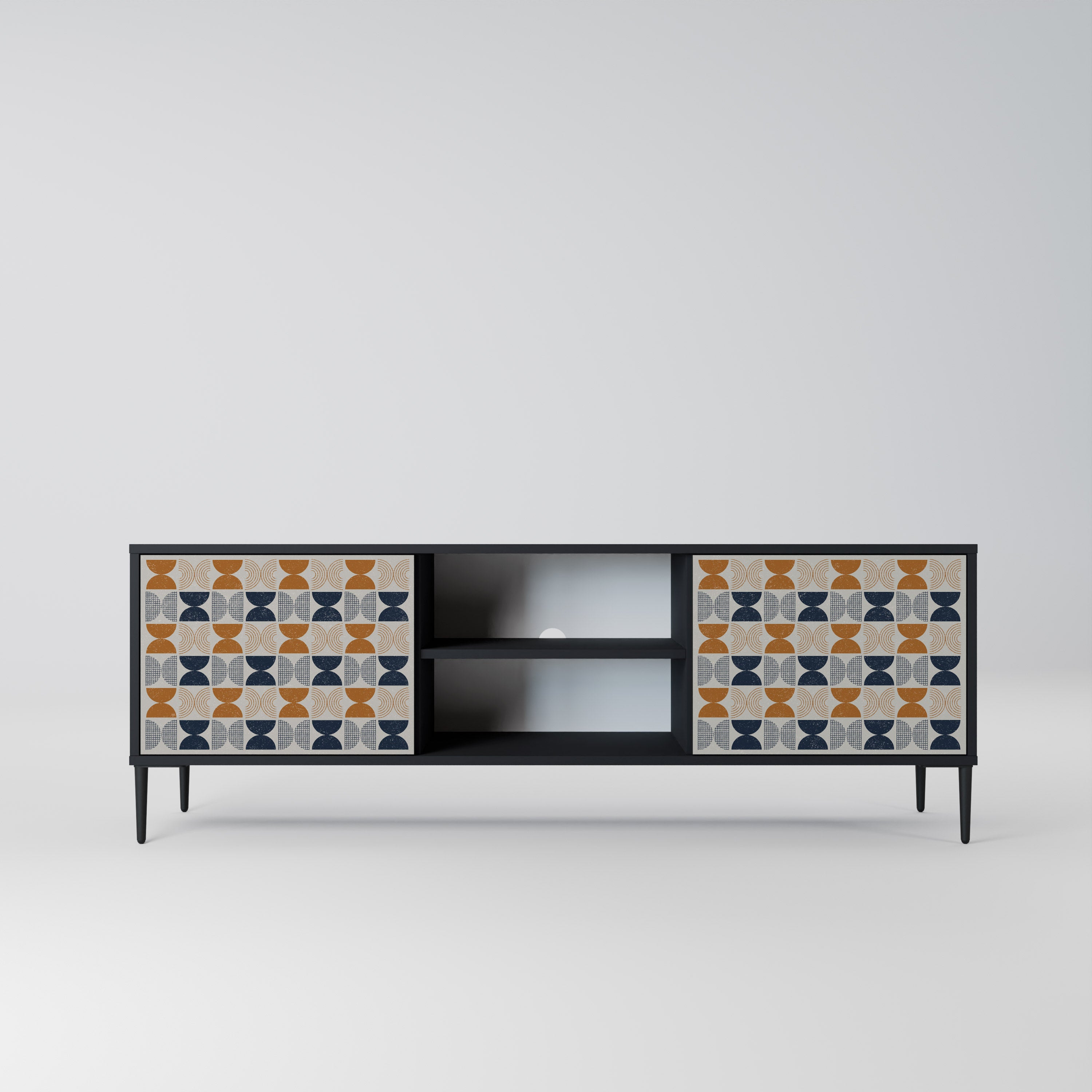 REFLECTION RANGE TV-bänk med 2 dörrar i svart finish