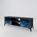 CELESTIAL FALL 2-Door TV Stand in Black Finish