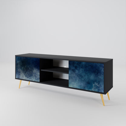 CELESTIAL FALL 2-dörrars TV-bänk i svart finish