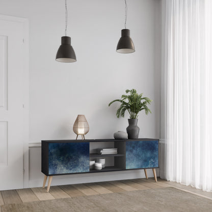CELESTIAL FALL 2-dörrars TV-bänk i svart finish