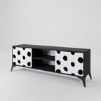SLIPPING MINUTES 2-Door TV Stand in Black Finish