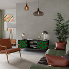 FUNKY SPOTS 2-Door TV Stand in Black Finish