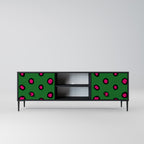 FUNKY SPOTS 2-Door TV Stand in Black Finish