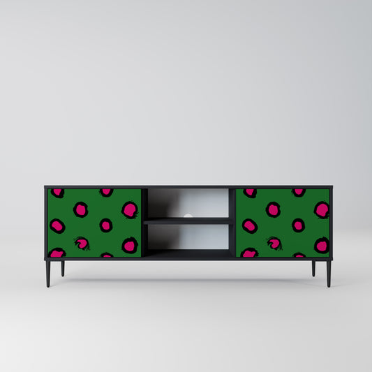 FUNKY SPOTS 2-dörrars TV-bänk i svart finish