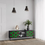 FUNKY SPOTS 2-Door TV Stand in Black Finish