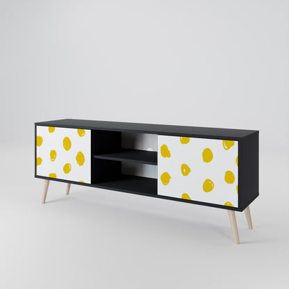 RADIANT REVERIE 2-dörrars TV-bänk i svart finish