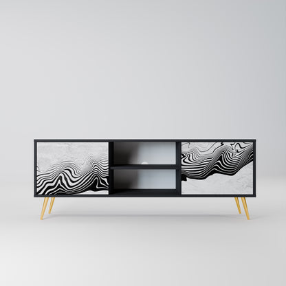 MONOKROM MIRAGE 2-dörrars TV-bänk i svart finish