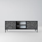 BLINDING LIGHTS 2-Door TV Stand in Black Finish