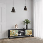 DREAMY MEADOW 2-Door TV Stand in Black Finish