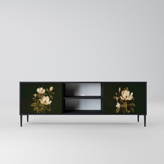 FLORAL NOIR 2-dörrars TV-bänk i svart finish