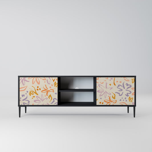 SPRING WHIMSY 2-dörrars TV-bänk i svart finish