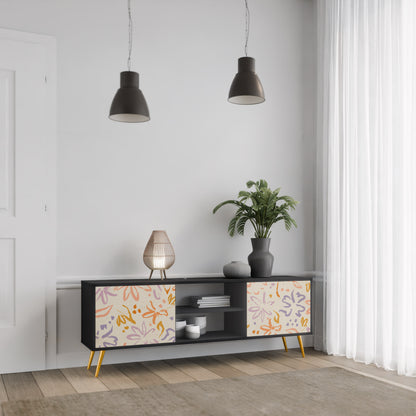 SPRING WHIMSY 2-dörrars TV-bänk i svart finish
